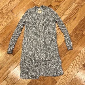 Hollister knee length open front cardigan